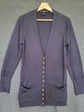 Y2K Marc By Marc Jacobs Cardigan Normandy Blue Pockets V-Neck Classic  L